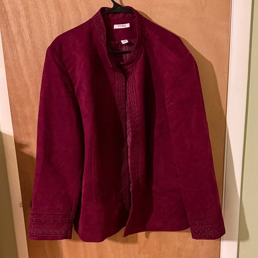Dressbarn Rich‎ Burgundy Women's Blazer